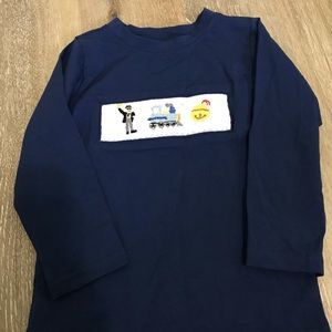 Polar Express Long Sleeve Smocked Boys Size 4